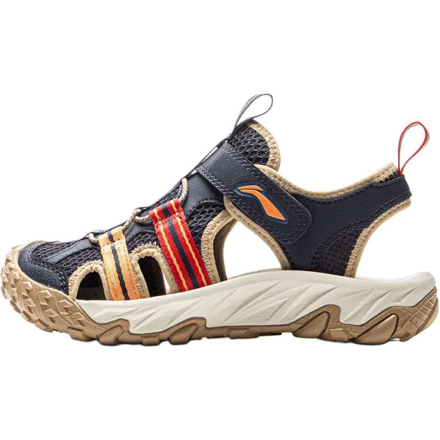 Li-Ning YOUNG Li Ning YOUNG Sportlife Synthetic Leather Slip Resistant Abrasion Resistant Low top Children's Sandals Blue