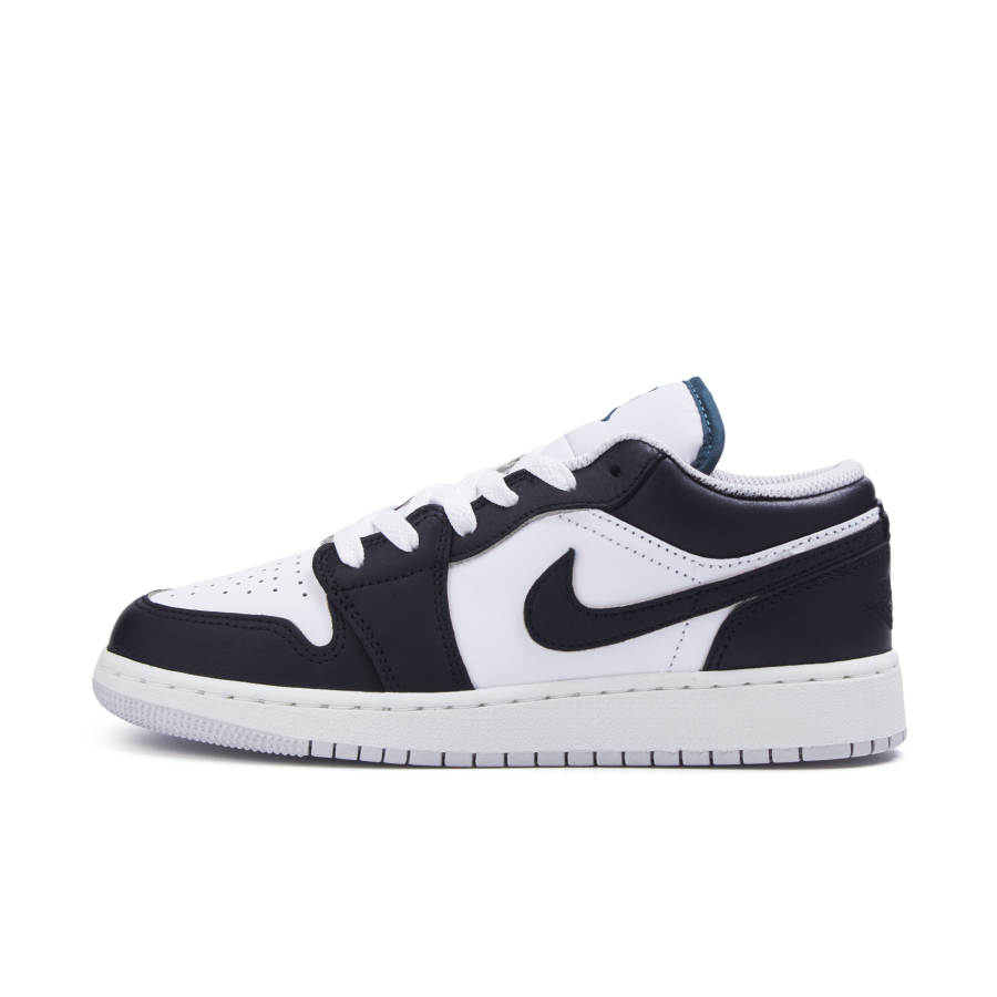 Jordan Jordan Air Jordan 1 Low SE Leather Slip Resistant Low top Children's Basketball Shoes Black Teenagers