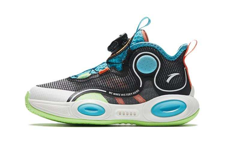 Antakids Alien Cushioning Abrasion Resistant Breathable Low top Children's Basketball Shoes Black Blue Kids'