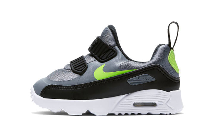 Nike Nike Air Max Tiny 90 Cushioning Low top Running Shoes Black Silver Infant And Toddler