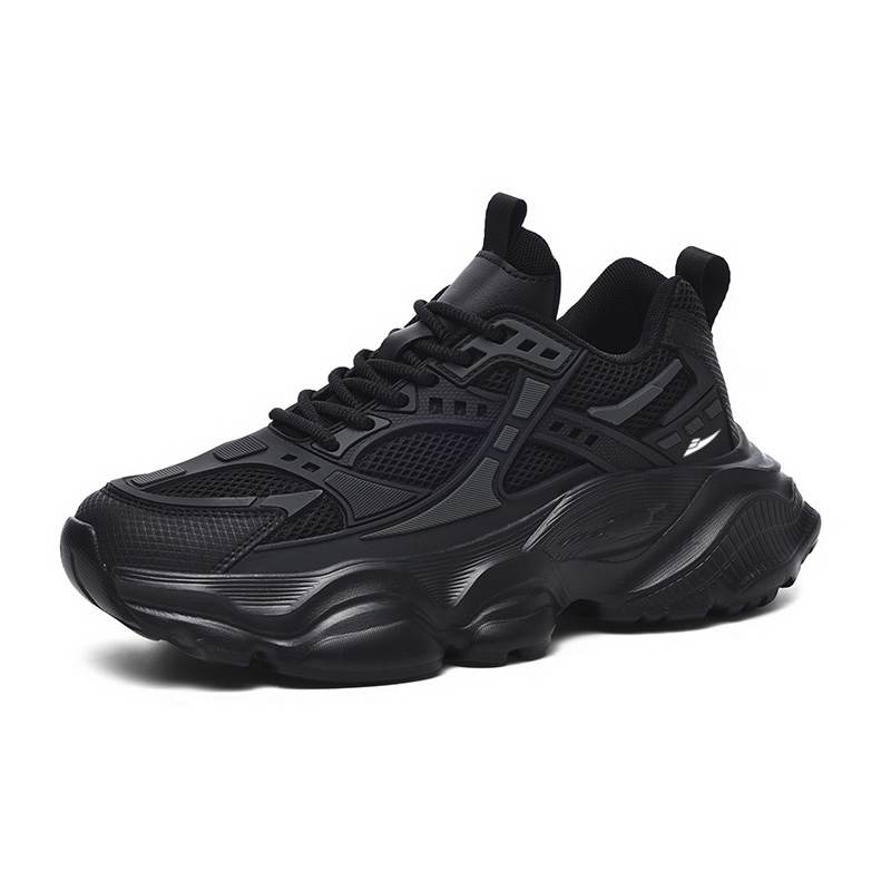 KUDING Mesh Slip Resistant, Abrasion Resistant, Breathable Low top Chunky Sneakers Men's