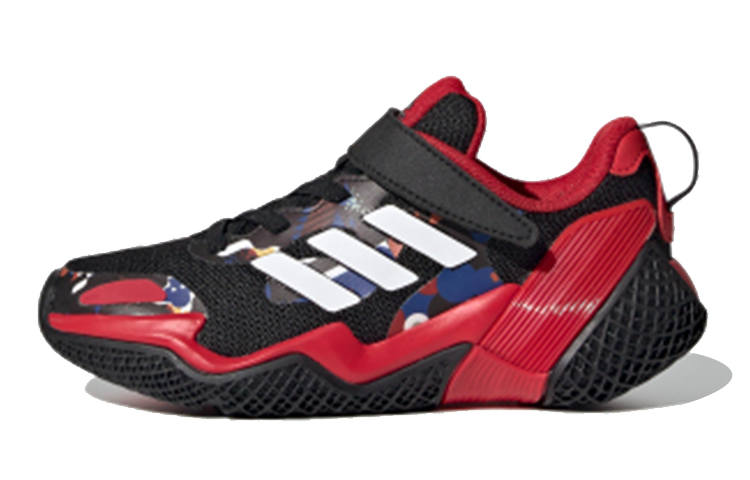 Adidas Adidas 4Uture Rnr ''CNY'' El K Fabric Slip Resistant Abrasion Resistant Low top Running Shoes Black Red White Kids'