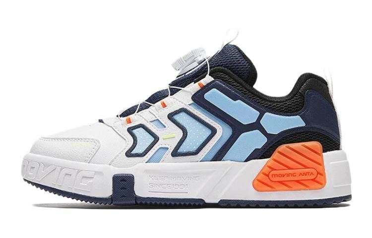 Antakids Low top Skateboard Shoes White Blue Teenagers