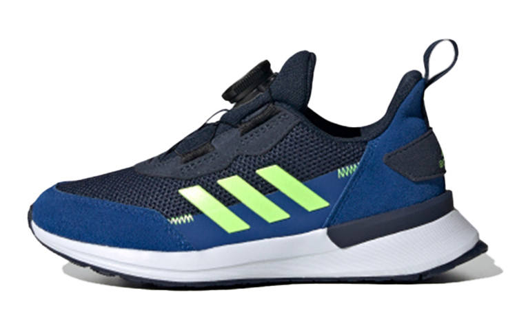 Adidas Adidas Rapidarun Boa K Casual Slip Resistant, Abrasion Resistant, Breathable Mid top Kids' Running Shoes Blue Green