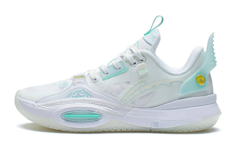 Li-Ning Li Ning All City 10 Synthetic Leather, Textile Low top Children's Basketball Shoes White Unisex
