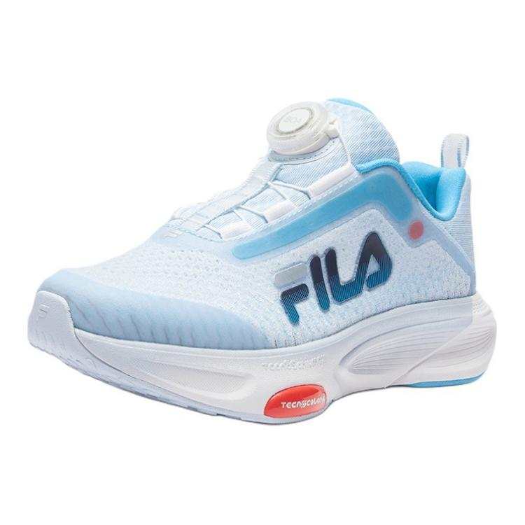 FILA KIDS BOA Neon 3 Cushioning Abrasion Resistant Cushioning, Wear Resistant Low top Kids' Running Shoes Blue