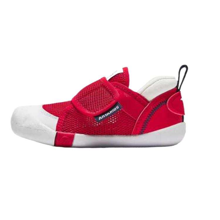 Antakids Synthetic Leather, Textile Slip Resistant Anti Kick Slip Resistant Anti Kick Low top Toddler Shoes Classic Red