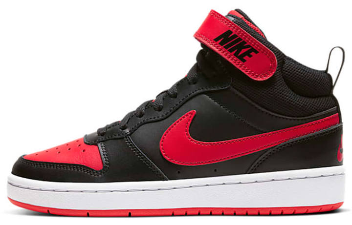 Nike Nike Court Borough Mid 2 Black University Red GS