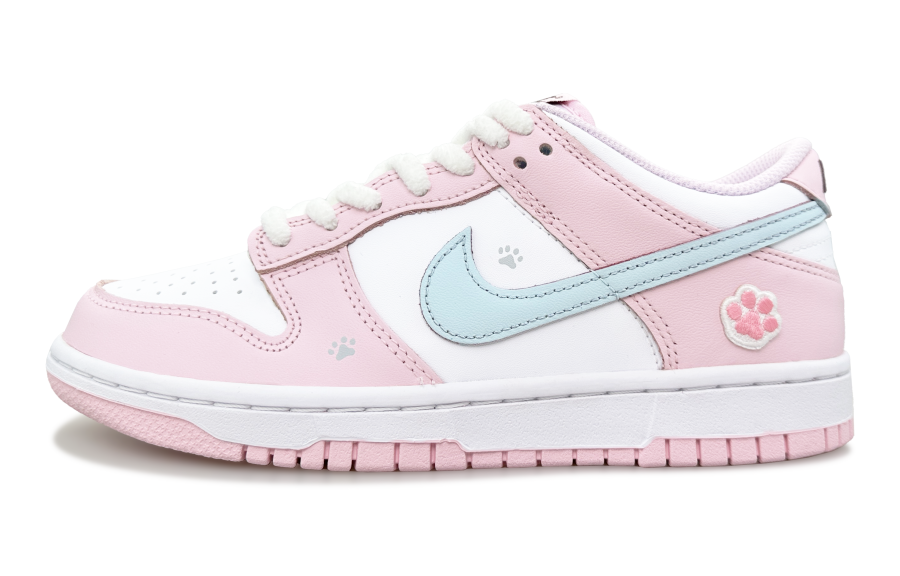 Nike Nike Dunk Slip Resistant Abrasion Resistant Low top Kids' Skateboarding Shoes Soft Pink Teenagers
