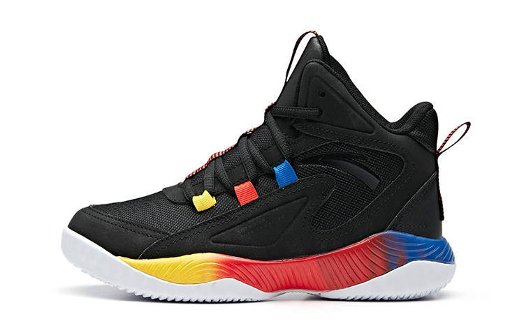 Antakids Synthetic Leather, Textile Slip Resistant Cushioning Abrasion Resistant Breathable High top Basketball Shoes