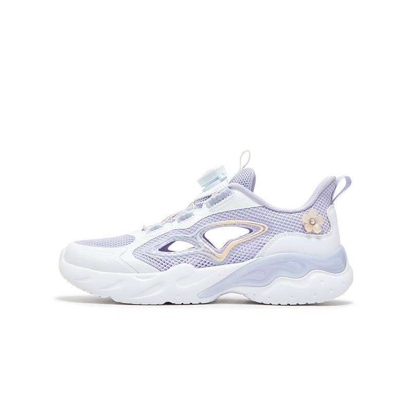 XTEP Slip Resistant Abrasion Resistant Low top Casual Shoes Violet Blue Xtep White Kids'