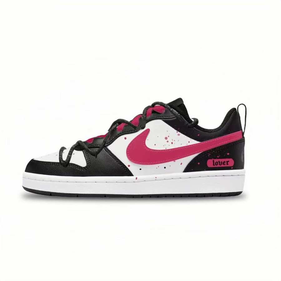 Nike Nike Court Borough Fuchsia Journal Synthetic Leather Low top Kids' Skateboarding Shoes Fuchsia Unisex
