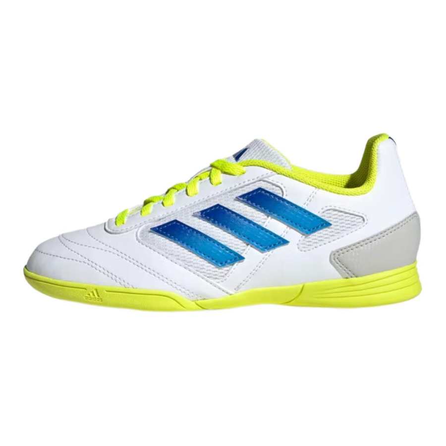 Adidas Adidas SUPER SALA 2 Slip Resistant Abrasion Resistant Low top Kids' Soccer Shoes White Blue Yellow Kids'