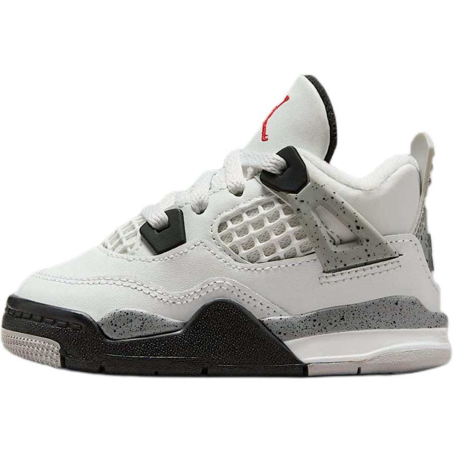 Jordan Jordan Air Jordan 4 Mid top Toddler Shoes White Black Infant And Toddler