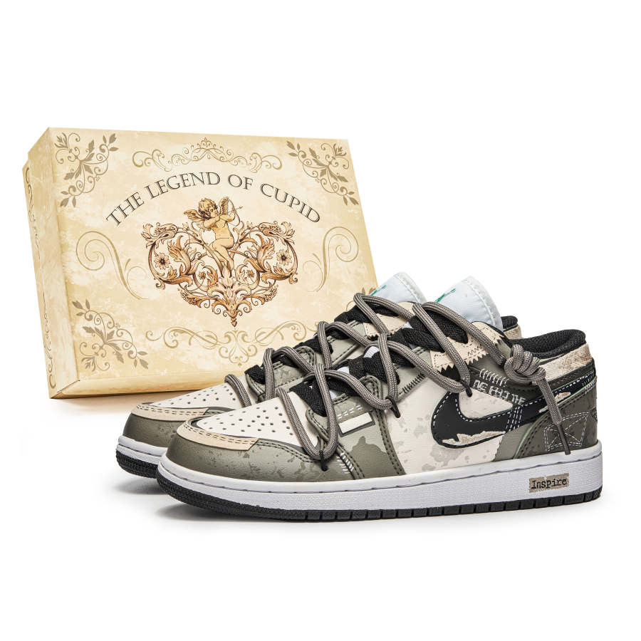Jordan Jordan Air Jordan 1 Low Leather Slip Resistant Abrasion Resistant Cushioning