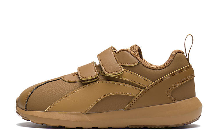 Li-Ning YOUNG Li Ning YOUNG Sports Life Collection Synthetic Leather Slip Resistant Slip Resistant Low top Kids Lifestyle Shoes Tan