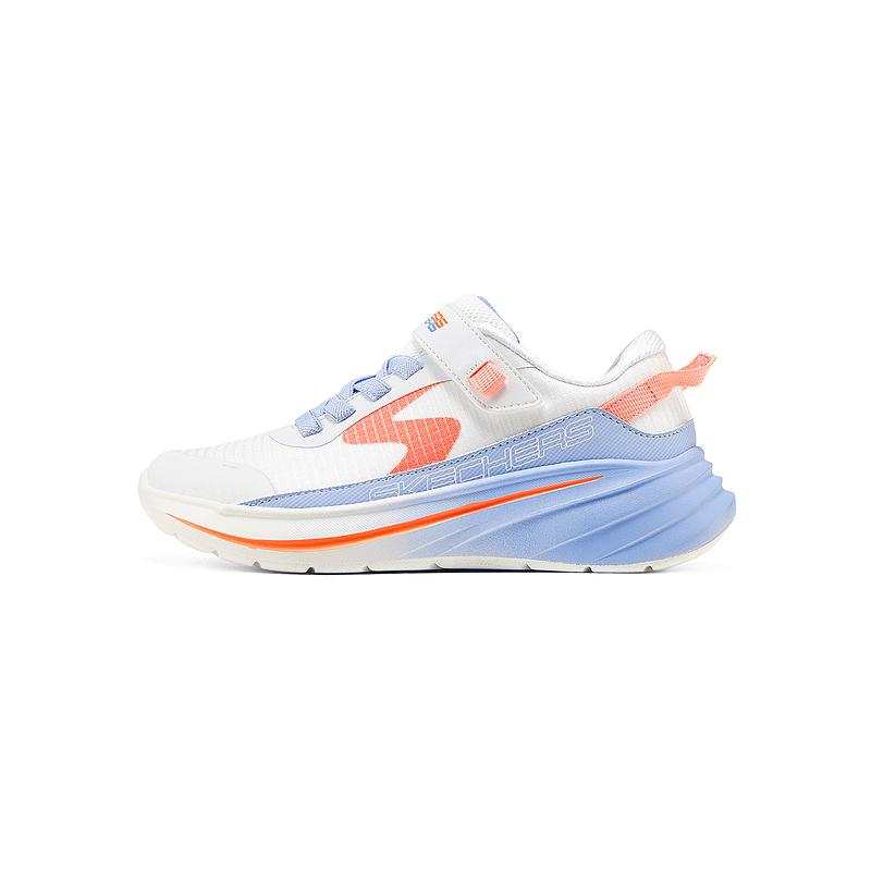 Skechers Kids Breathable Low top Kids Lifestyle Shoes White Blue Kids'