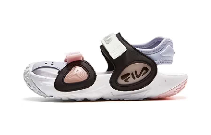 FILA KIDS Anti Slip And Wear Resistant Breathable Children's Sandals Black White Pink Children Aged 3 7 Years Old