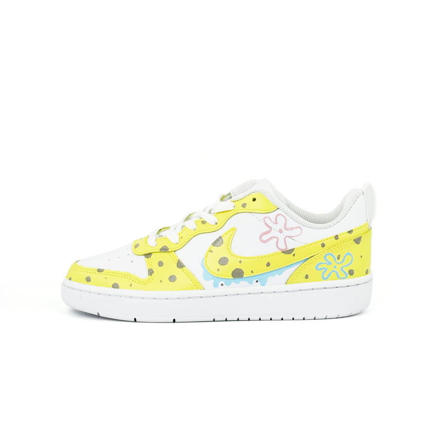 Nike Nike Court Borough Small Sponges Leather Slip Resistant Abrasion Resistant Low top Kids' Skateboarding Shoes