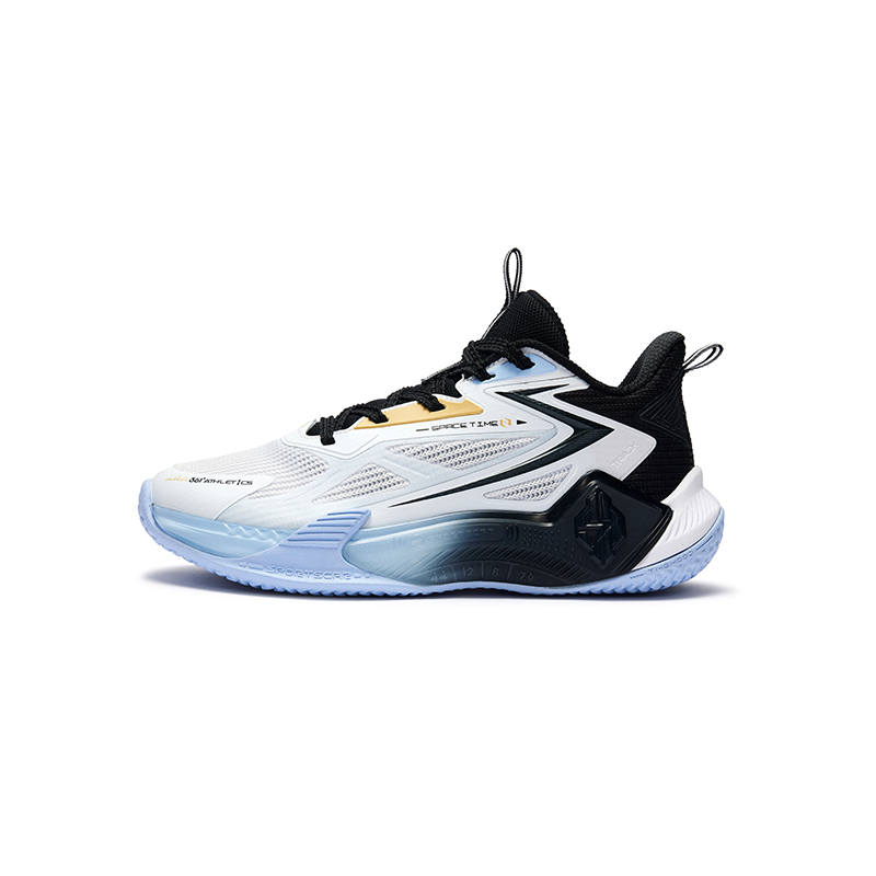 361°KIDS DVD Textile, Synthetic Leather Low top Basketball Shoes White/Carbon Black Unisex
