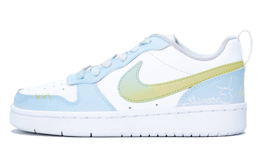 Nike Nike Court Borough Shallow Waves Chasing Light Leather Slip Resistant Cushioning Abrasion Resistant Low top