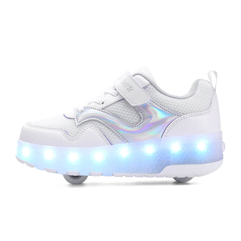 KUDING Synthetic Leather, Textile Abrasion Resistant Breathable Low top Kids' Skateboarding Shoes Kids'