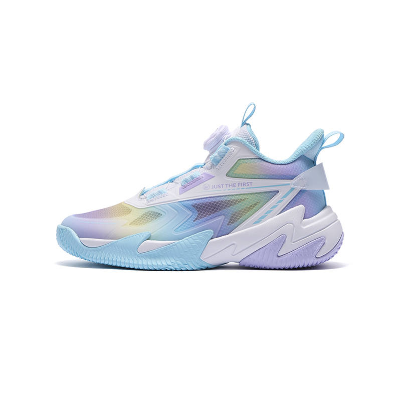 361°KIDS Brave General Basketball Shoes 361 Degrees White/Sky Blue Unisex