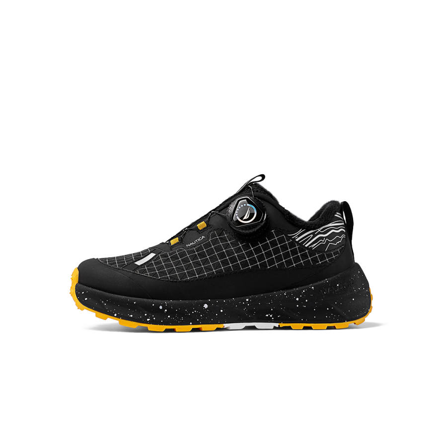 NAUTICA Versatile Thermal Fleece Lined Insulated Shoes Black Yellow Kids'