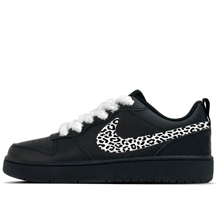 Nike Nike Court Borough Leopard Fluttershy Synthetic Leather Abrasion Resistant Abrasion Resistant Low top