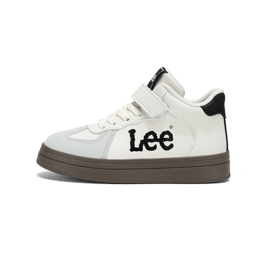 LEE KIDS White Sneakers Synthetic Leather High top Kids' Skateboarding Shoes Kids'