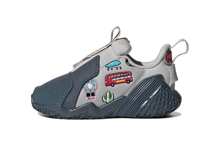 Adidas Cleofus x Adidas 4Uture Rnr Ac I Abrasion Resistant Low top Running Shoes Gray Color Infant And Toddler