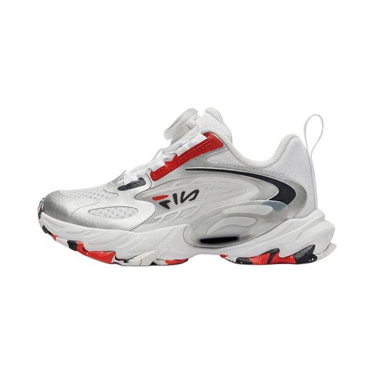 FILA KIDS Slip Resistant Abrasion Resistant Slip Resistant Abrasion Resistant Kids Lifestyle Shoes White Gray