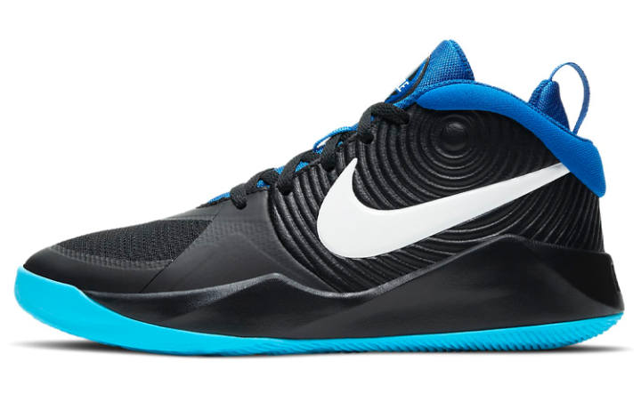 Nike Nike Team Hustle D 9 Mid top Basketball Shoes Black Blue Unisex