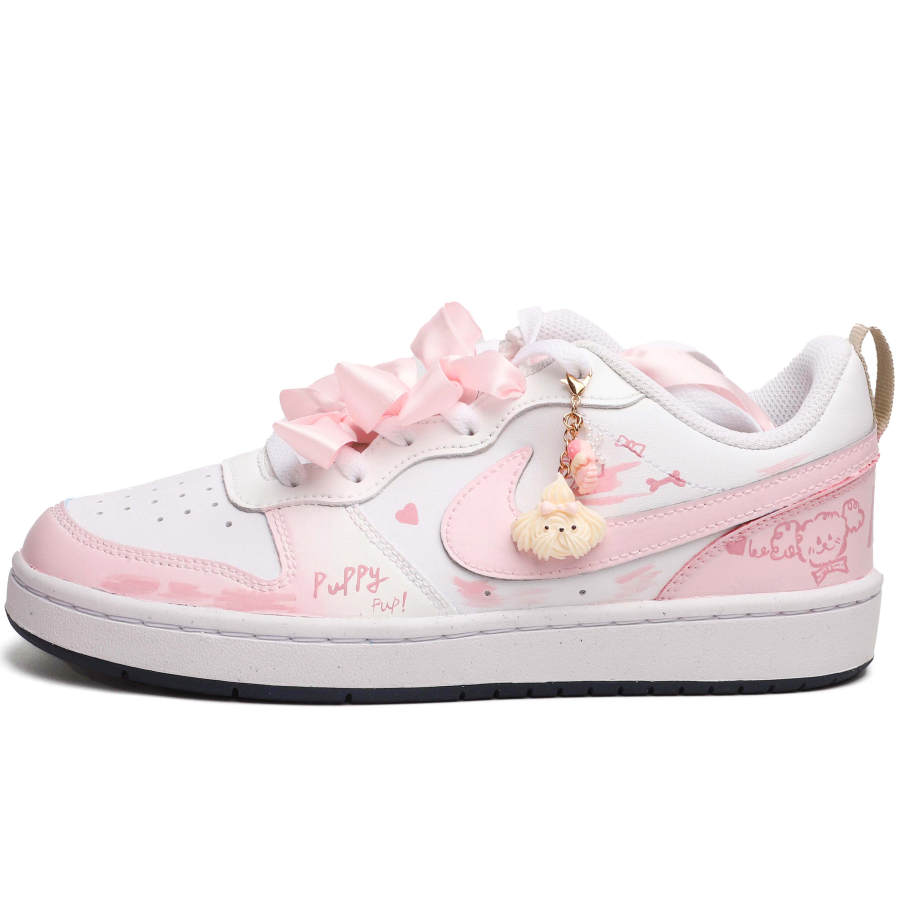 Nike Nike Court Borough Curl Puppy Low top Kids' Skateboarding Shoes Light Pink Unisex
