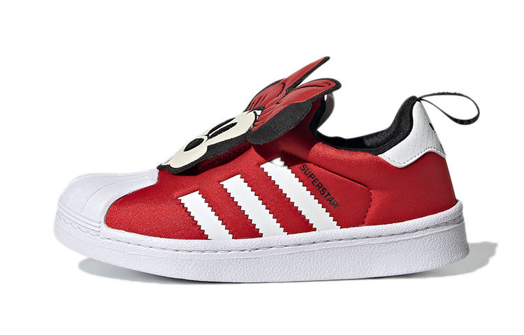Adidas Originals Disney x Adidas Originals Superstar Collection Low top Kids' Skateboarding Shoes Red White Children Aged 3 7 Years Old