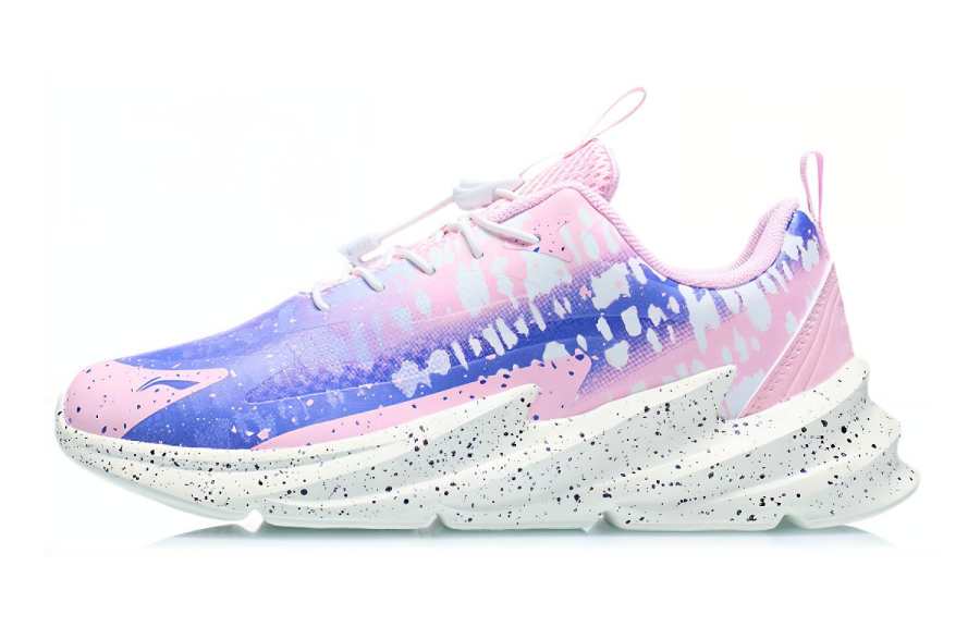 Li-Ning YOUNG Li Ning YOUNG Glow in The Dark Warrior Low top Running Shoes Blue Purple Teenagers