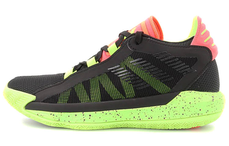 Adidas Adidas D Lillard 6 J Breathable Low top Basketball Shoes Black Teenagers