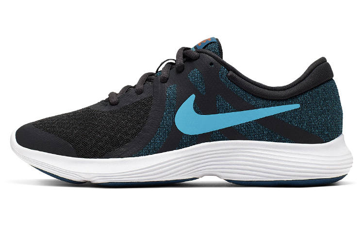 Nike Nike REVOLUTION 4 Slip Resistant Cushioning Low top Running Shoes Black Blue Unisex