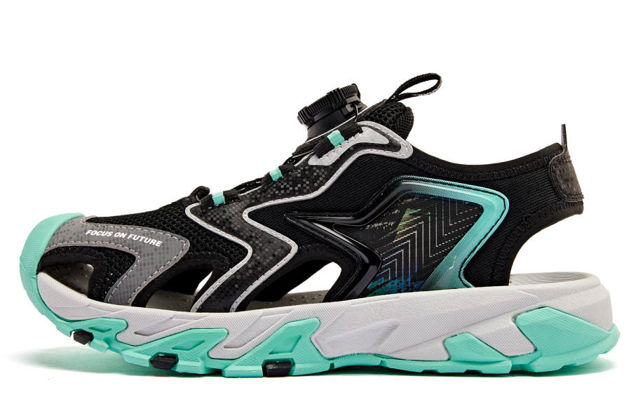 QIAODAN Comfortable Sandal Black Green Teenagers