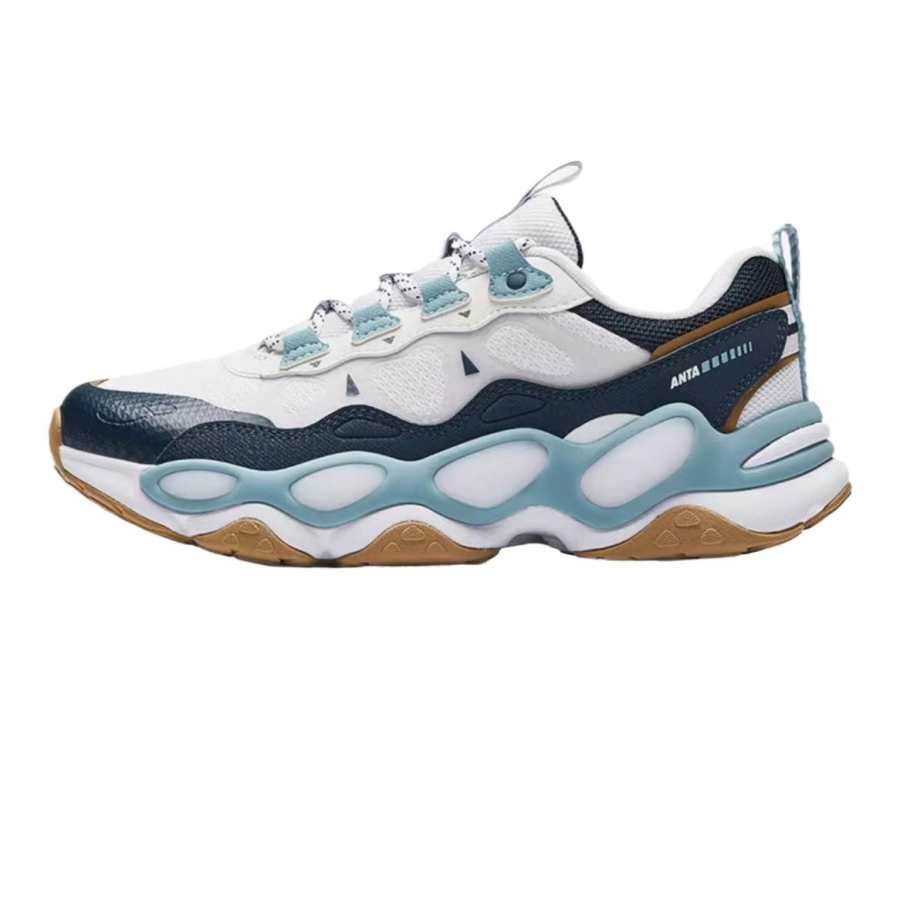Antakids Synthetic Leather, Textile Slip Resistant Abrasion Resistant Low top Casual Shoes White Teenagers