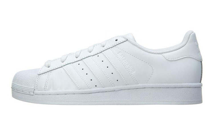Adidas Originals SUPERSTAR Foundation J Synthetic Leather Slip Resistant Cushioning Low top Skateboard Shoes White