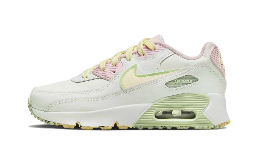 Nike Nike Air Max 90 LTR SE Kids Lifestyle Shoes White Green Children Aged 3 7 Years Old