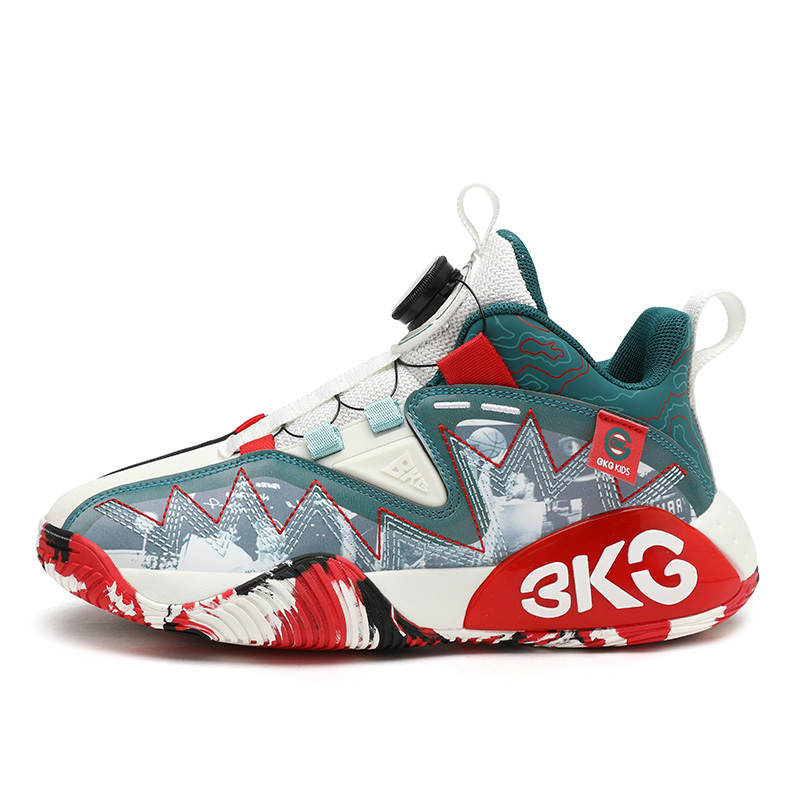BKG Mid top Children's Basketball Shoes Black Green Red Kids'
