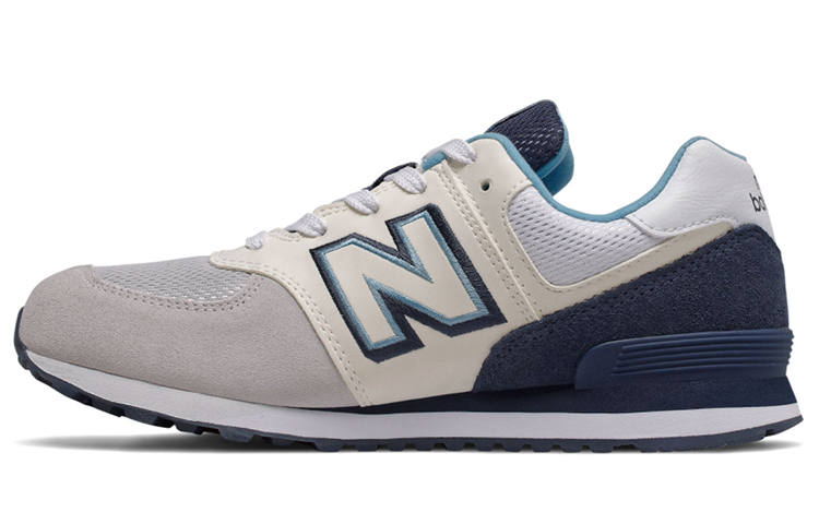New Balance New Balance NB 574 Shadow Logo Pack Cushioning Kids Lifestyle Shoes Beige White Blue Teenagers