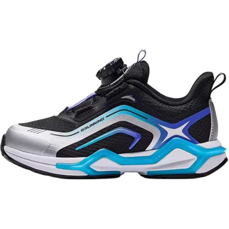 Antakids Gongsu Comfortable Slip Resistant, Abrasion Resistant, Rebound Low top Kids' Running Shoes Black Silver Blue