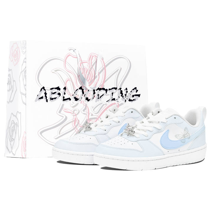 Nike Nike Court Borough Low top Skateboard Shoes Blue Teenagers