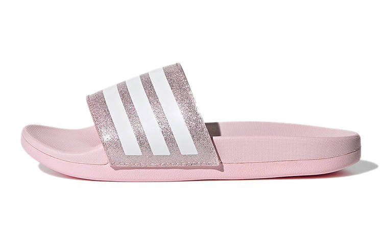 Adidas Adidas Adilette Abrasion Resistant Slip Resistant Slip Resistant Slippers Silver Pink Kids'
