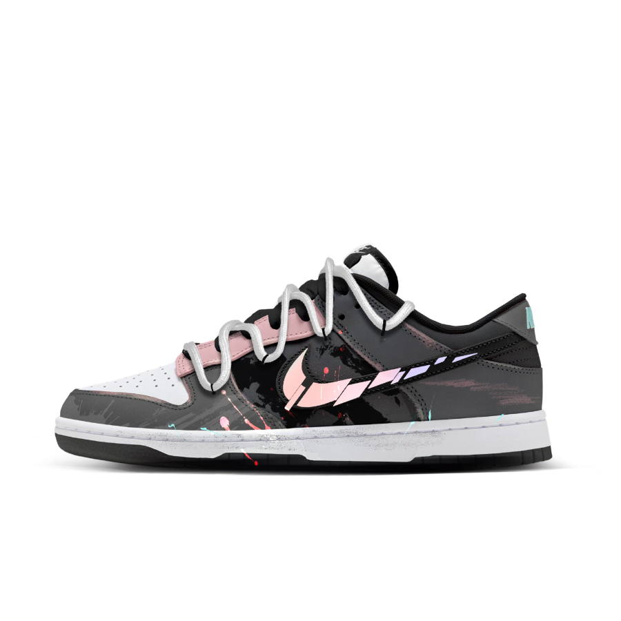 Nike Nike Dunk Slip Resistant Abrasion Resistant Low top Kids' Skateboarding Shoes Black Gray Teenagers