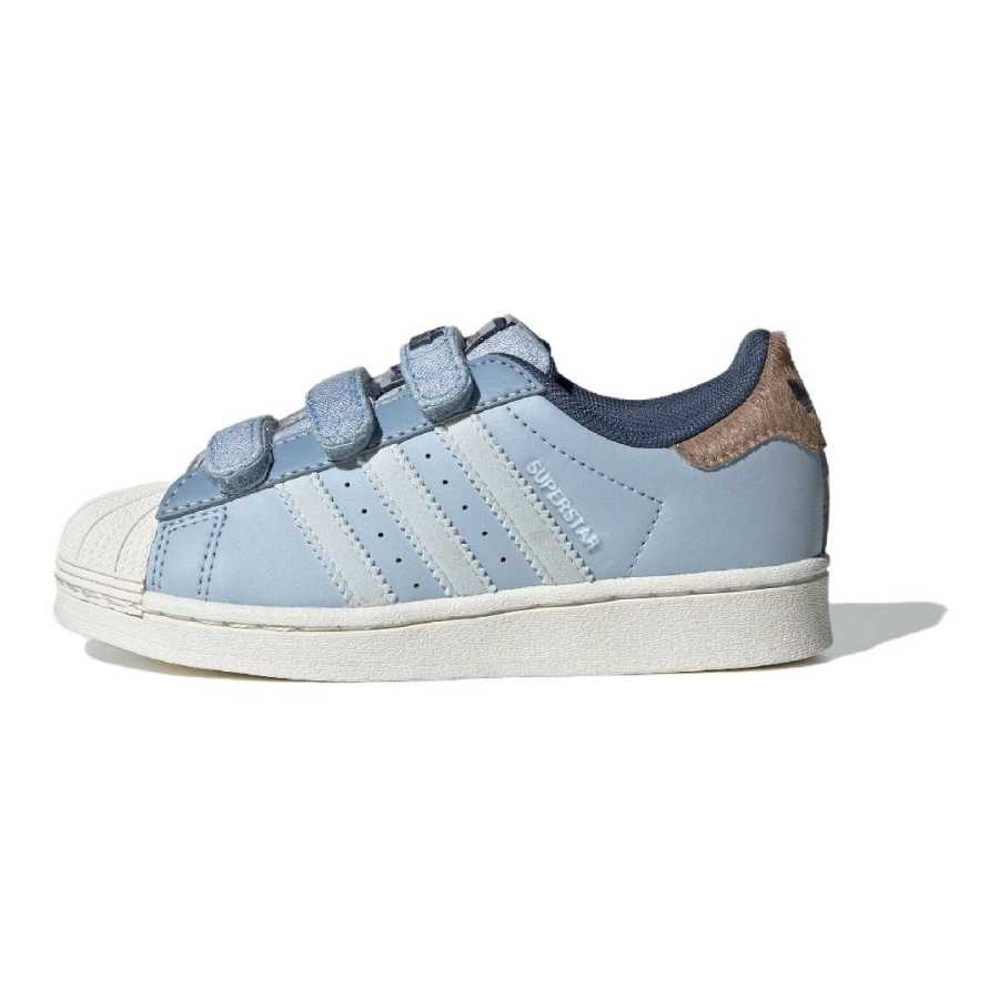 Adidas Originals SUPERSTAR Fabric Cushioning, Wear Resistant Low top Kids' Skateboarding Shoes Blue Kids'