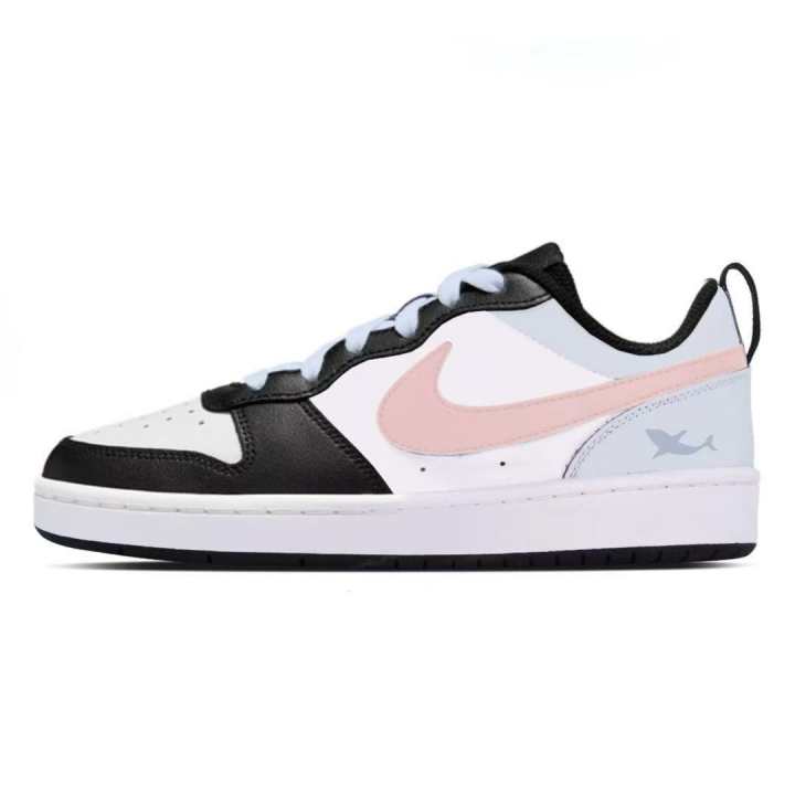 Nike Nike Court Borough Shark Leather Abrasion Resistant Low top Skateboard Shoes Kids'